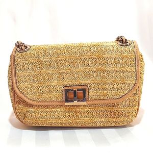 26. CALVIN KLEIN STRAW CROSSBODY BAG!